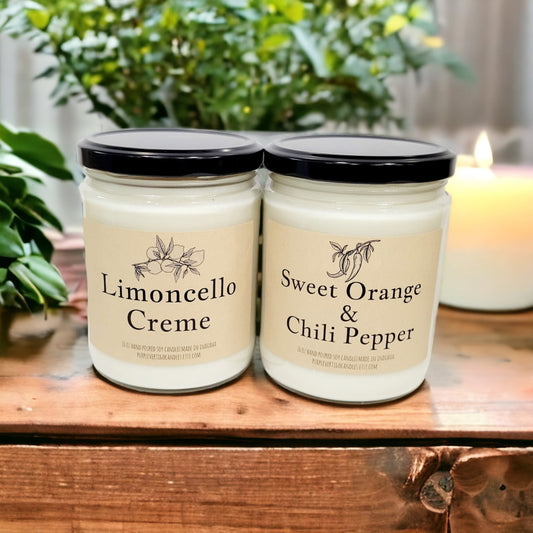 Large soy candle subscription box.  Two 16 oz candles